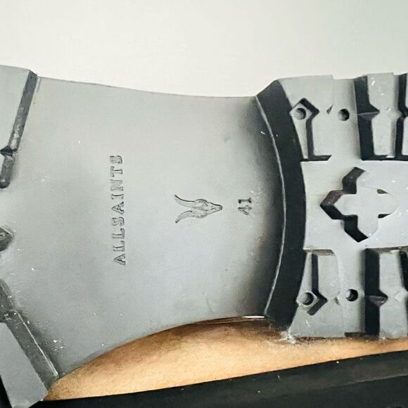 All‎ Saints Paulina Suede Leather Buckle Moto Boot, Size 11, Brown/Tan, NWT - Picture 12 of 16